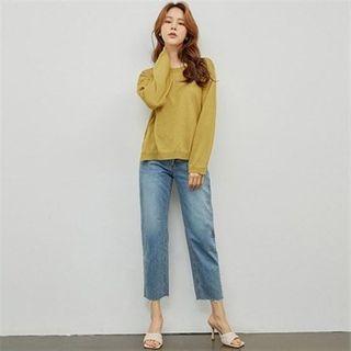 Cut-hem Relaxed-fit Jeans