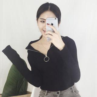 Half Zip Long Sleeve Top