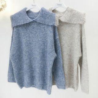 Plain Lapel Sweater