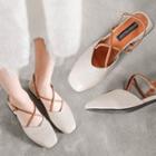 Crisscross Slingback Chunky-heel Mules