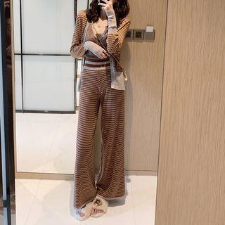 Camisole Knit Top / Wide-leg Pants / Long-sleeve Lightweight Cardigan