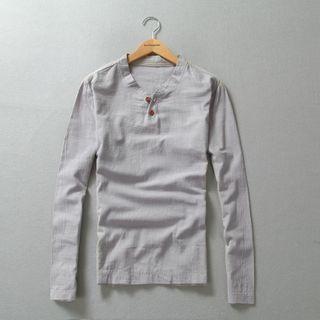 Half-button Long-sleeve Top