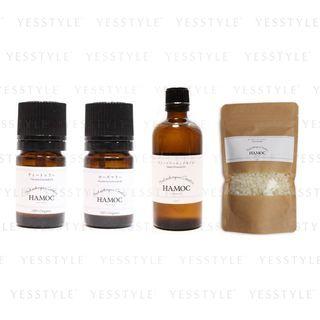 Caring Japan - Hamoc Balm Cream Kit: Essential Oil (rosemary) 5ml + Essential Oil (tea Tree) 5ml + Sweet Almond Oil 100ml + Organic Bee Wax (base Material) 100g 4 Pcs