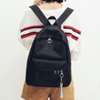 Metal Ring Detail Canvas Backpack