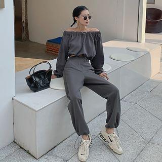 Set: Off Shoulder Top + Pants