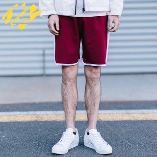 Contrasted Drawstring Shorts