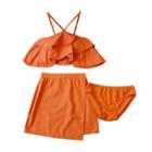 Set: Frilled Bikini + Cover-up Skirt