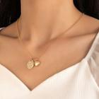 Heart Pendant Necklace 21663 - Gold - One Size