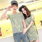 Couple Short Sleeves Cutout T-shirt / T-shirt Dress