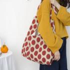 Dotted Canvas Tote Bag Off-white - One Size