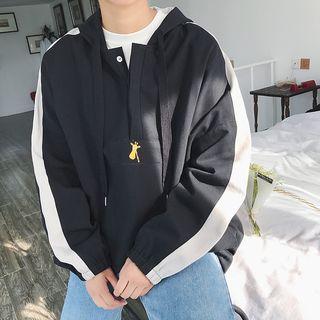 Loose-fit Hooded Printed Jacket