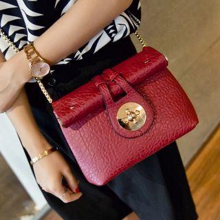 Faux-leather Buckle Cross Bag