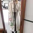 Raglan-shoulder Single-breasted Coat