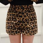 Leopard Print Wide-leg Shorts