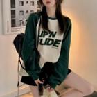 Lettering Raglan Sweatshirt / Shorts