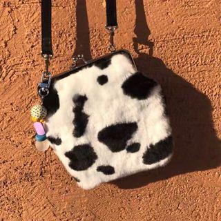 Fleece Crossbody Bag As Shown In Fiugre - One Size
