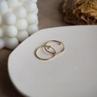Alloy Hoop Earring 1 Pair - Alloy Hoop Clip On Earring - One Size