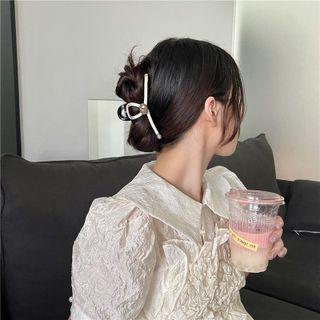 Alloy Hair Clamp White & Black - One Size