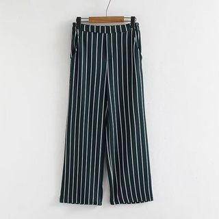 Loose-fit Straight Striped Pants