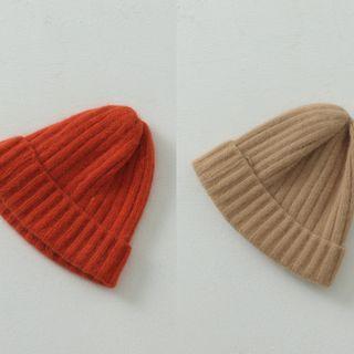 Woolen Rib-knit Beanie (5 Colors)
