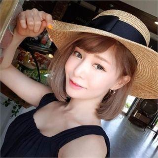 Bow Straw Boater Sun Hat