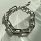 Squared Chain Bracelet Silver - One Size