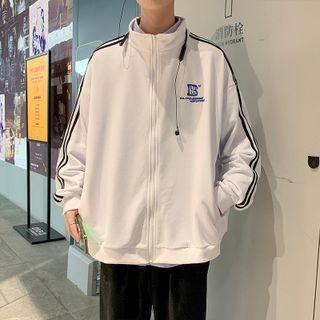 Striped Lettering Jacket