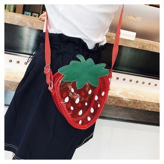Strawberry Transparent Crossbody Bag With Pouch