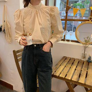 Plain Lace Blouse Almond - One Size