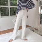 Mid Waist Straight Cut Jeans