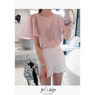 Flutter-sleever Tie-back Top
