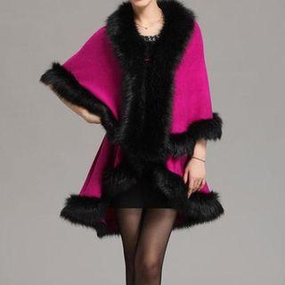Furry Knit Cape
