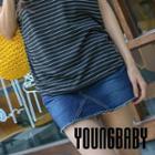 Distressed Denim Skort
