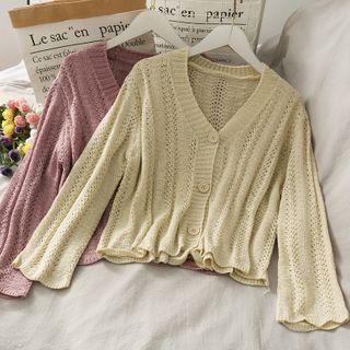 Cropped Open-knit Cardigan In 6 Colors