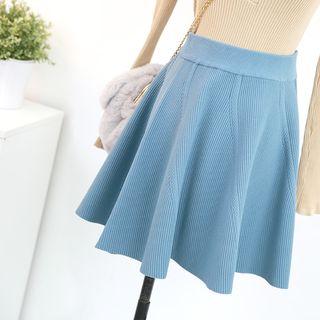 Ribbed Knit Mini Skirt