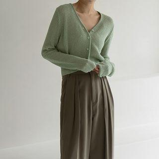 Boucl  Cropped Cardigan