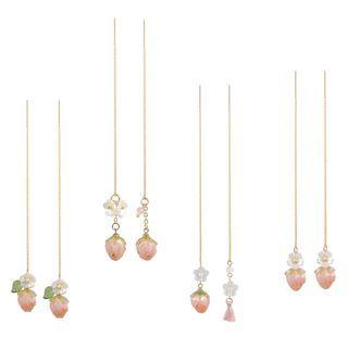 Peach / Flower / Leaf Alloy Dangle Earring (various Designs)