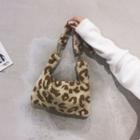 Leopard Print Furry Crossbody Bag Leopard - One Size