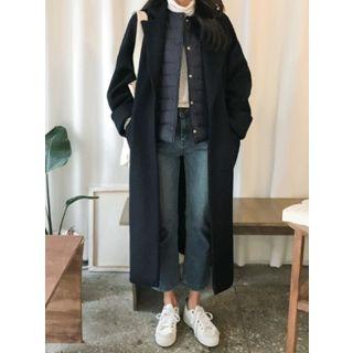 Round-neck Snap-button Padded Vest