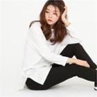 Long-sleeve Slit-side Long T-shirt