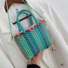 Woven Crossbody Basket Bag As Shown In Figure - One Size