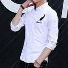 Long-sleeve Fur Embroidery Shirt