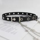 Chain Grommet Belt Black - One Size