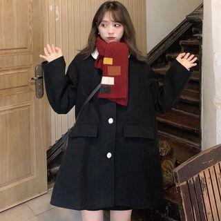 Button Coat Black - One Size