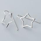 925 Sterling Silver Star Earring 1 Pair - S925 Sterling Silver - One Size