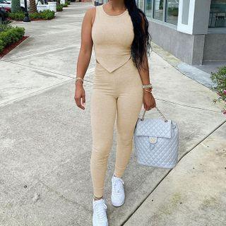 Set: Tank Top + High-waist Leggings
