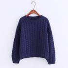 Cable Knit Sweater As Shown In Figure - One Size