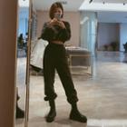 Drawstring Pullover / Straight-fit Pants