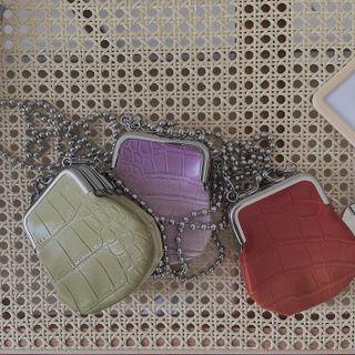 Chain Strap Kiss Lock Crossbody Bag