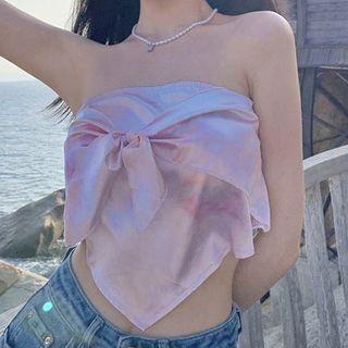 Asymmetric Tube Top Pink - One Size